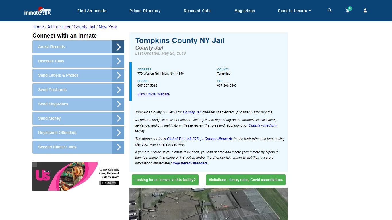 Tompkins County NY Jail - Inmate Locator - Ithica, NY