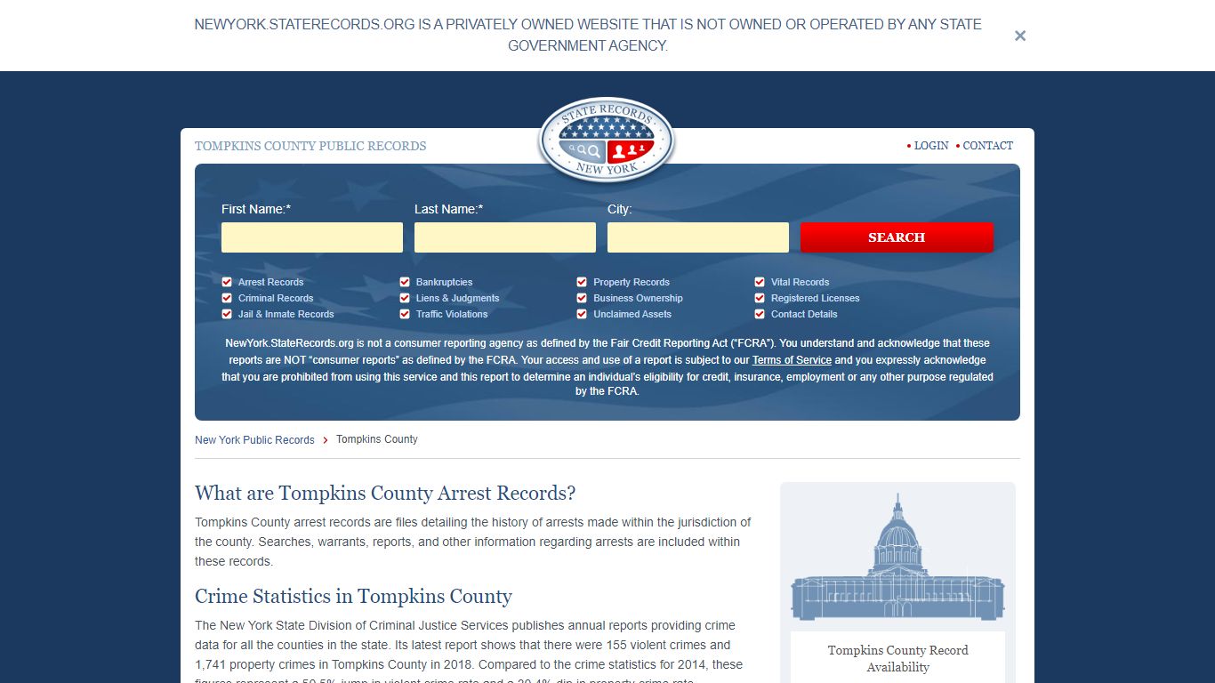 TOMPKINS COUNTY PUBLIC RECORDS - StateRecords.org